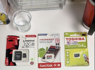Three Brand-New Memory Cards492121749602979840