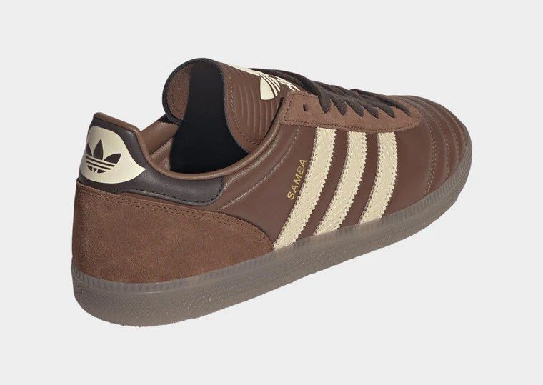 Adidas originals Samba JP (Category: Sneakers) located in Bulacan. Submitted by fitloop_ph (Listing ID 1443553884, Image 3). Description: Samba originals JP Color: brown Sizes: 8-11US BRAND NEW AUTHENTIC.