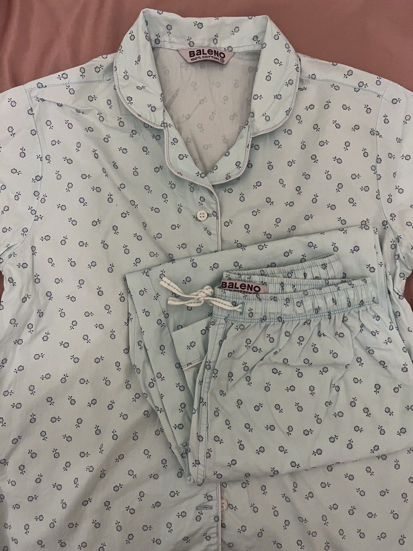 Baleno 100% cotton pajama set (Category: Sets or Coordinates) located in Tuguegarao City. Submitted by declutterf (Listing ID 1443701338, Image 1). Description: doesnt fit me anymore 100% cotton super comfy pajama set.