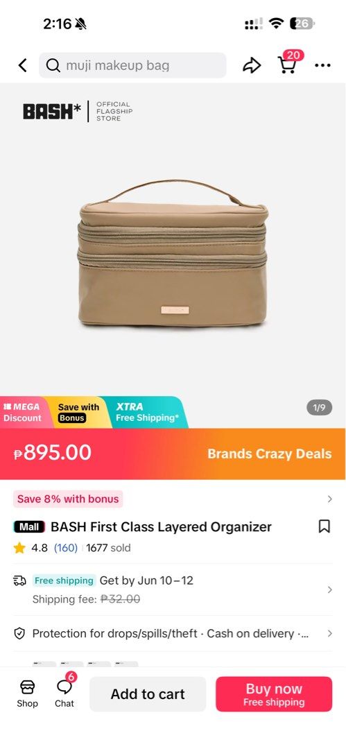 Bash first class layered organizer (Category: Accessory Holder, Box & Organizers) located in Manila. Submitted by sofia.things (Listing ID 1443694719, Image 1). Description: Nasa pics na issue may stain lang over all ayun lang issue Lalamove only or meet up Robinson imus.