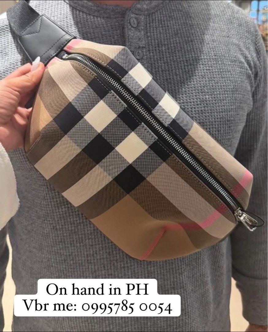 Burberry Jeff Check Belt Bag (Category: Luxury Bags & Wallets) located in Manila. Submitted by ig.deiclacio (Listing ID 1443499595, Image 1). Description: VBR: 0995785 0054.