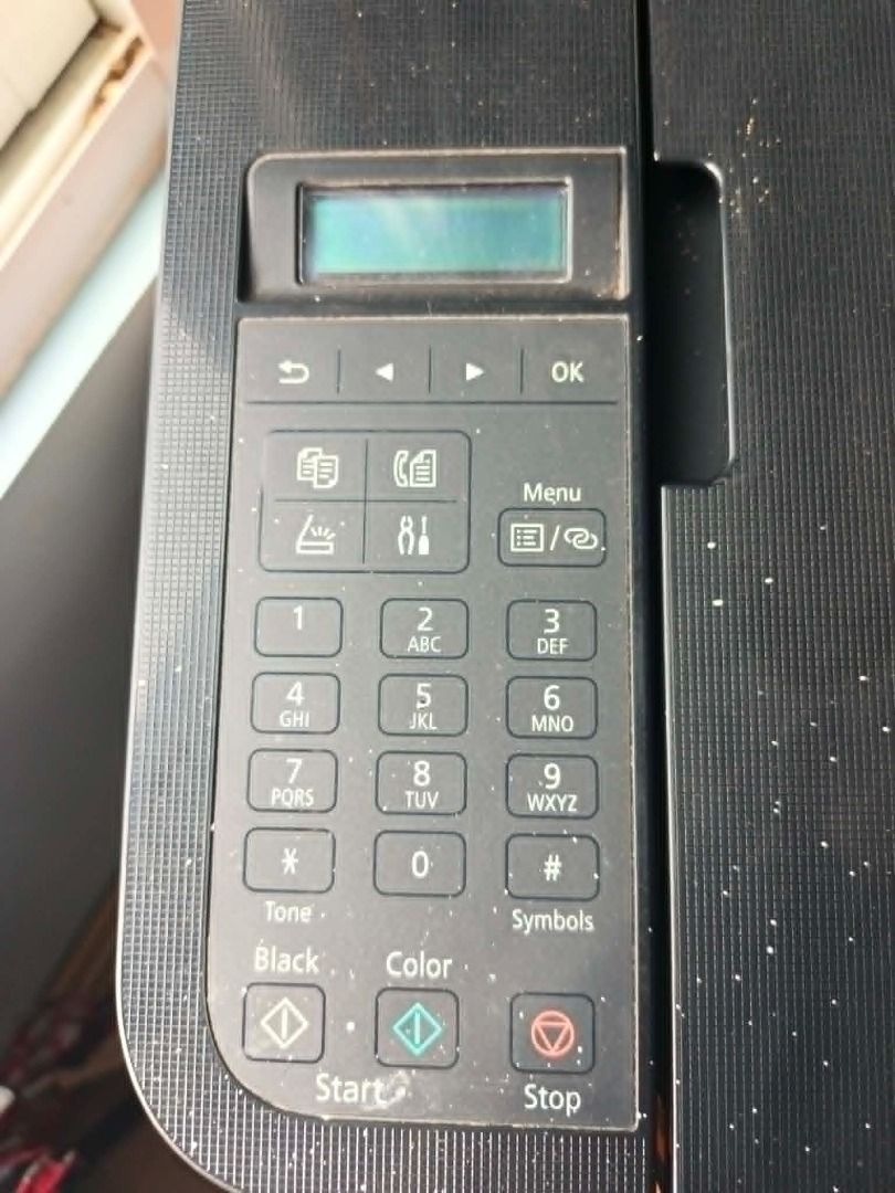 Canon E4570 All-in-One Printer (Category: Printers, Scanners & Copiers) located in Los Banos. Submitted by justinthegreat53 (Listing ID 1443506080, Image 3). Description: - Canon E4570 All-in-One Printer - Compact 4-in-1 wireless inkjet printer - Has Bluetooth - Functions: Print, Scan, Copy, FAX - Condition: Used, may paint lng na di matanggal - Needs lng paltan inks but working naman - Slightly Nego.