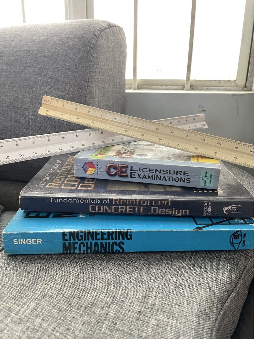 Civil engineering books with free 2 Triangular ruler (Category: Textbooks) located in San Carlos. Submitted by robithedog (Listing ID 1443561222, Image 1). Description: - 3 Engineering books +2 free triangular rulers .