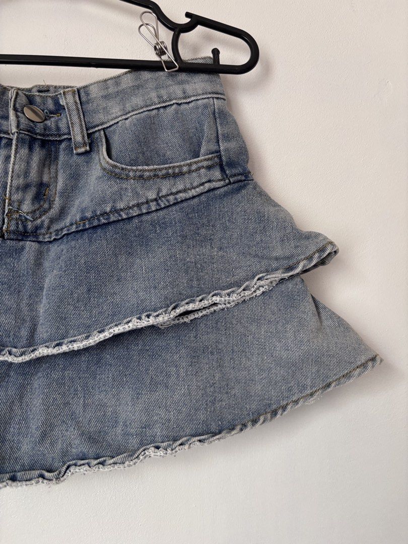 Denim Ruffle Mini Skirt (Category: Skirts) located in Taguig. Submitted by _esse (Listing ID 1443563441, Image 2). Description: .