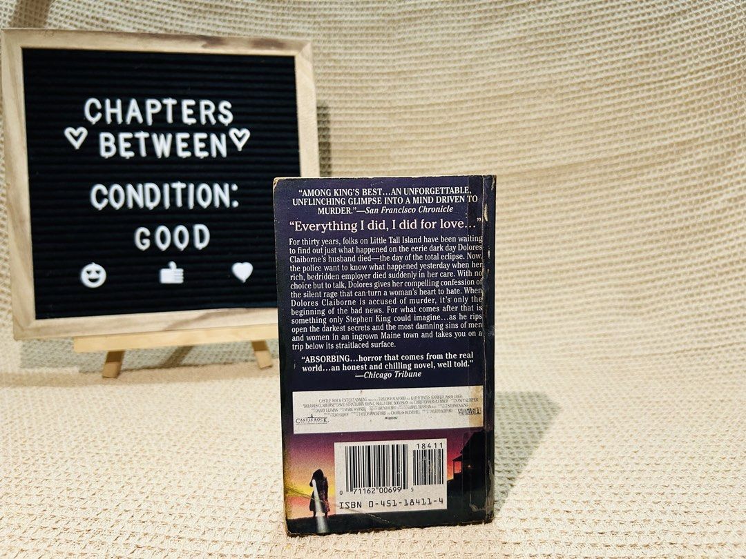 Dolores Claiborne | Stephen King (Category: Storybooks) located in Paranaque City. Submitted by chapters_between (Listing ID 1443646497, Image 2). Description: First signet printing September 1993.