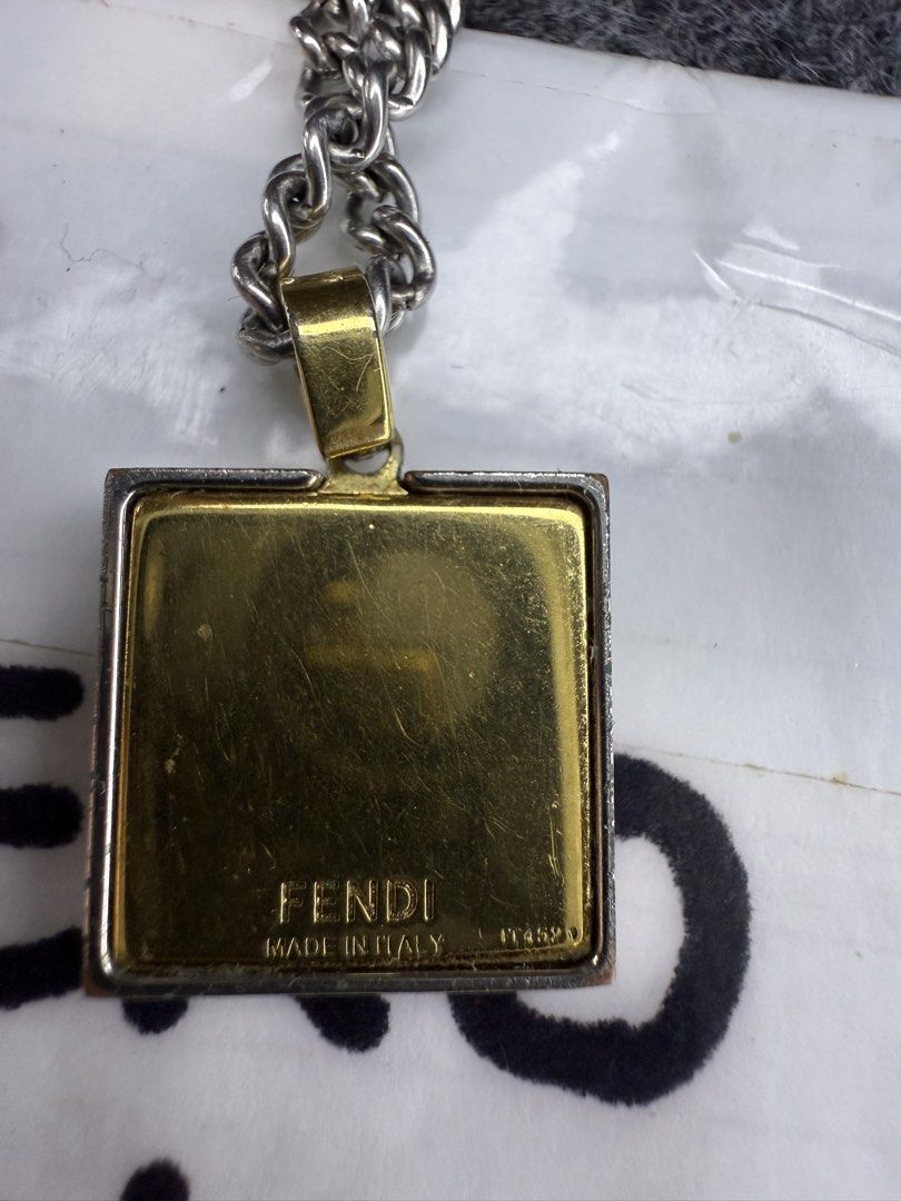 FENDI FF LOGO NECKLACE (Category: Luxury Accessories) located in Taguig. Submitted by billsanity (Listing ID 1443595612, Image 3). Description: ⚠️ READ THE DESCRIPTION AND CHECK ALL PICS BEFORE INQUIRING ⚠️ ⚠️GRAB IT BEFORE IT’S GONE⚠️ ⚠️MINE MO NA BAKA MAUNAHAN KA PA MAGSISI KA PA ⚠️ FENDI FF LOGO NECKLACE 💯💯💯 Money back guaranteed Rank AB Used but in presentable condition Bawal sa maarte! Selling low for PHP 6950 only Slightly negotiable for