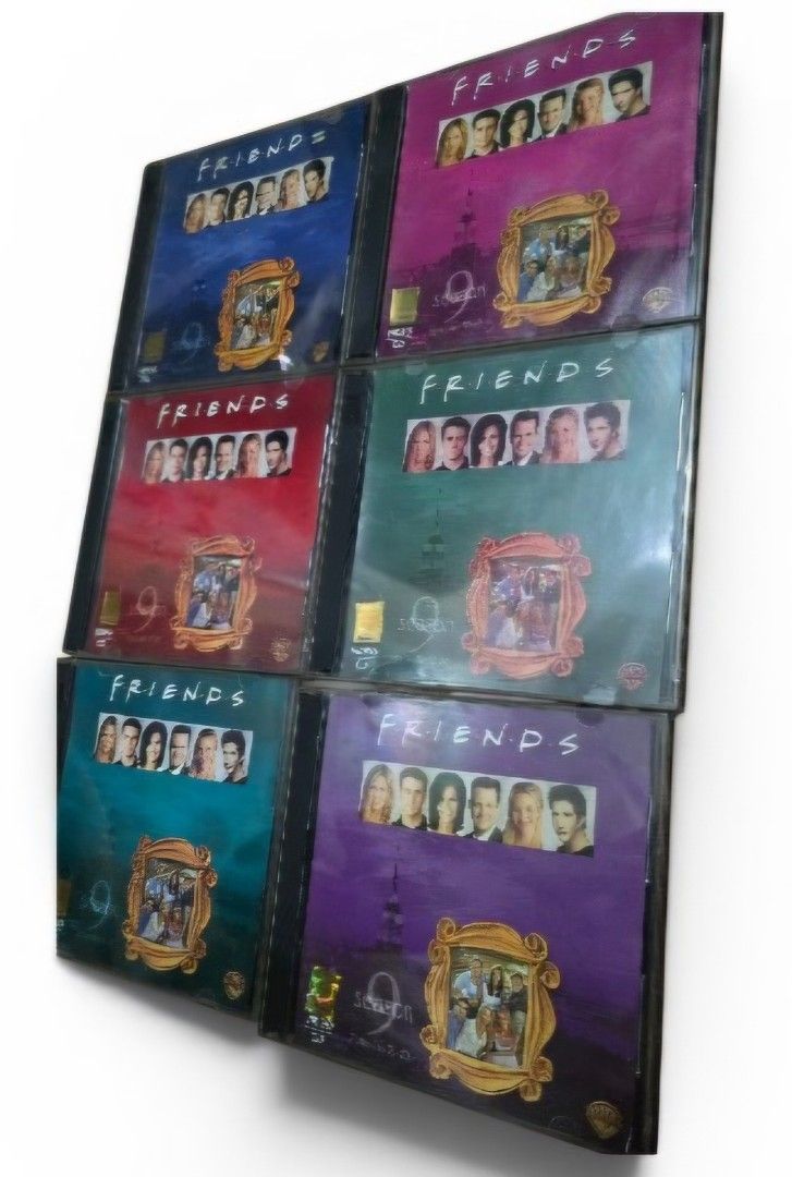 Friends The Complete Series VCD Box Set (Category: CDs & DVDs) located in Quezon City. Submitted by jor.home (Listing ID 1443672245, Image 1). Description: - Own the Friends TV series season 9 - Features main cast on each cover. - A must-have collectible for any Friends fan. OTHER BOX SETS AVAILABLE: SEASONS 5, 7, & 10.