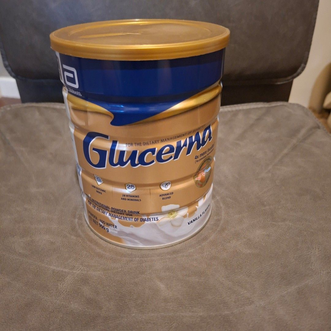 Glucerna 900g can milk powder for diabetic (Category: Health Food, Drinks & Tonics) located in Pasig City. Submitted by last_price_posted (Listing ID 1443638420, Image 2). Description: .