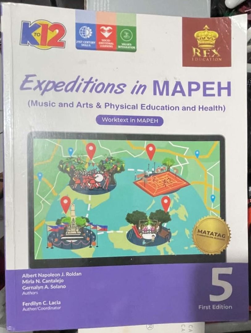 Grade 5 Books "Matatag Curriculum" (Category: Textbooks) located in Manila. Submitted by john.john89 (Listing ID 1443647248, Image 2). Description: Grade 5 Books "Matatag Curriculum" Cyber science.rev 5 P600 Expeditions in Mapeh 5 P400 SOLD Realistic Math 5 P400 SOLD Pagpapakatao at Pag-unlad 5 P300 Bukal ng lahi 5 P400 Tuklas ng lahi 5 P400 Global Tech Computer Series 5 P350 Phoenix World of Grammar 5 P200 Masiglang Pamumuhay 5 P150 SOLD.