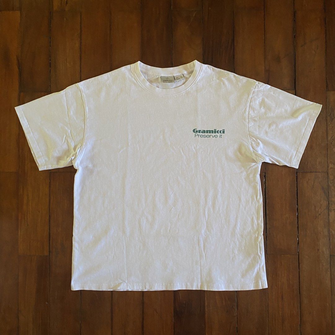 Gramicci graphic tee (Category: Tshirts & Polo Shirts ) located in Naga. Submitted by decluttertingz_ (Listing ID 1443618254, Image 1). Description: Gramicci graphic tshirt Size XL 23x27.5” Condition: 9.5/10 No issues.