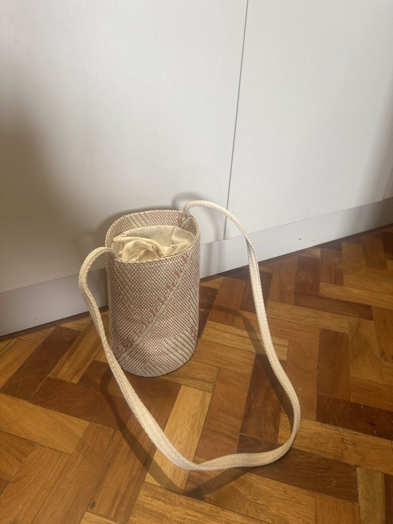 Halohalo Bote Bag (Category: Beach Bags) located in Muntinlupa City. Submitted by stuffbya (Listing ID 1443515410, Image 3). Description: - Cute woven bucket bag - Secure drawstring closure inside - Versatile neutral colors, easy to match - Ideal size for daily essentials and everyday use.
