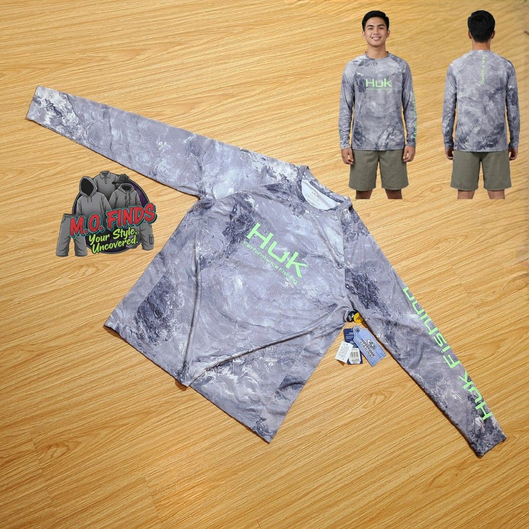 Huk Performance Fishing Long Sleeve Shirt Mossy Oak Camo (Category: Activewear) located in Quezon City. Submitted by mofinds.ph (Listing ID 1443628651, Image 1). Description: BRAND NEW! Size: Medium Dimes: 22x28 MOP: BPI DELIVER: LALAMOVE OR J&T MEETUP/PICKUP: Victoria Tower D, Mother Ignacia Ave., Brgy. Paligsahan, Diliman, Quezon City.