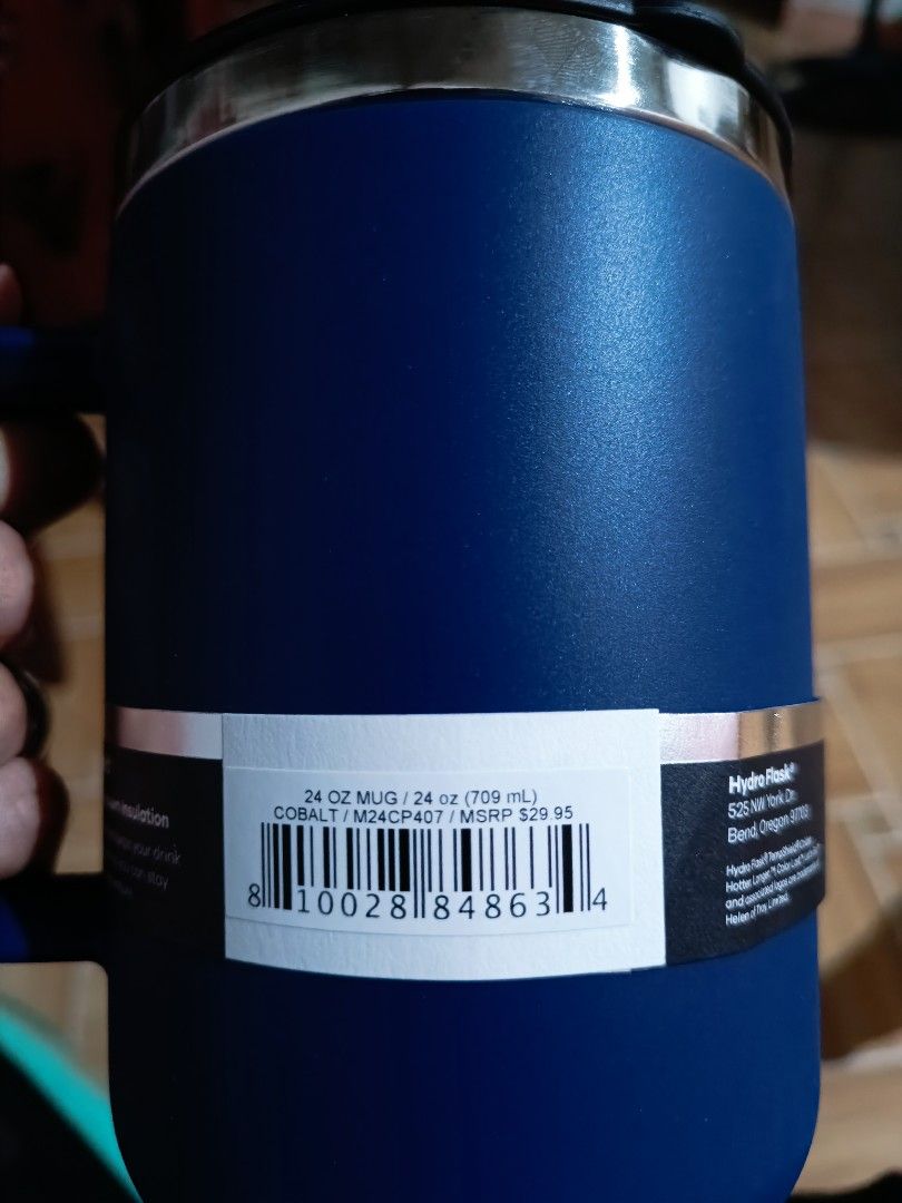 Hydro Flask 24 oz Cobalt Coffee Mug (Category: Coffee & Tea Tableware) located in Caloocan City. Submitted by joshuabltrn4111 (Listing ID 1443517187, Image 2). Description: - Hydro Flask 24 oz Coffee Mug - Color: Cobalt - Keeps drinks hot or cold for hours - Convenient handle for easy carrying - Brand new with box - Includes a secure lid - Ideal for your daily coffee or tea - Original MSRP: $29.95 - Price is negotiable - Meet up: anywhere in NCR.