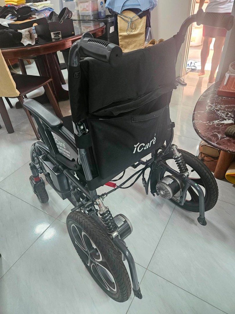 I-Care Electric Wheelchair (Category: Medical Supplies & Tools) located in Batangas. Submitted by customfigures (Listing ID 1443660682, Image 2). Description: I-Care Electric Wheelchair Php 22,000 RFS: Can no longer be used by patient, still in good as new - condition (slightly used) Loc: Bauan Batangas Area (San Roque) Available for meet-up within Batangas City or delivery to be shouldered by buyer Wheelchair Details: - ANTI-SLIP HANDRAIL - 4-WH