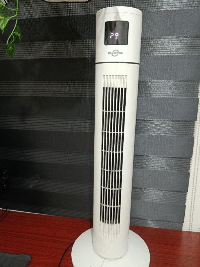 Kanazawa Tower Fan TS-43Y White Digital Display (Category: Fans) located in Quezon City. Submitted by truephoenix.16cee3 (Listing ID 1443663770, Image 1). Description: - White Kanazawa Tower Fan - Model: TS-43Y - Digital display shows room temperature - Multiple speed settings for customized cooling - Timer function for convenience - Works well and effectively cools any room Issues: - Used, manage expectations - Digital malfunction in temperature