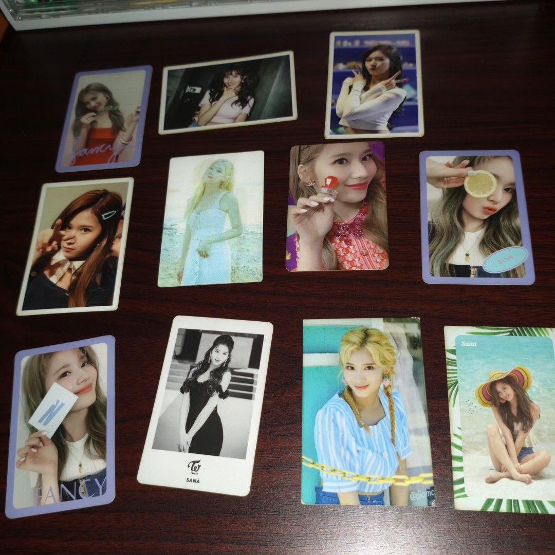 Kpop sale (Category: K-Wave Merchandise) located in Lipa City. Submitted by kdhr_21 (Listing ID 1443559796, Image 1). Description: quitting sale. Sana Random photocards set only (bawal sa maselan at maarte) has flaws, dirt and scratches MOP: gcash only MOD: LBC. Buyer will shoulder SF LBC only.