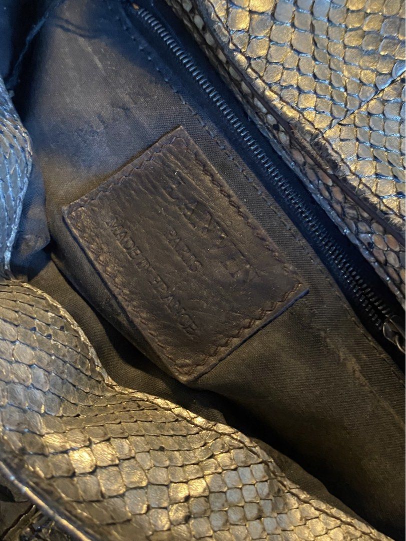 Lanvin Metallic Python Print Shoulder Bag (Category: Luxury Bags & Wallets) located in Makati City. Submitted by basedg0d (Listing ID 1443588733, Image 3). Description: DM for LP - Authentic Leather Lanvin shoulder bag - Metallic python print - Silver-tone hardware.