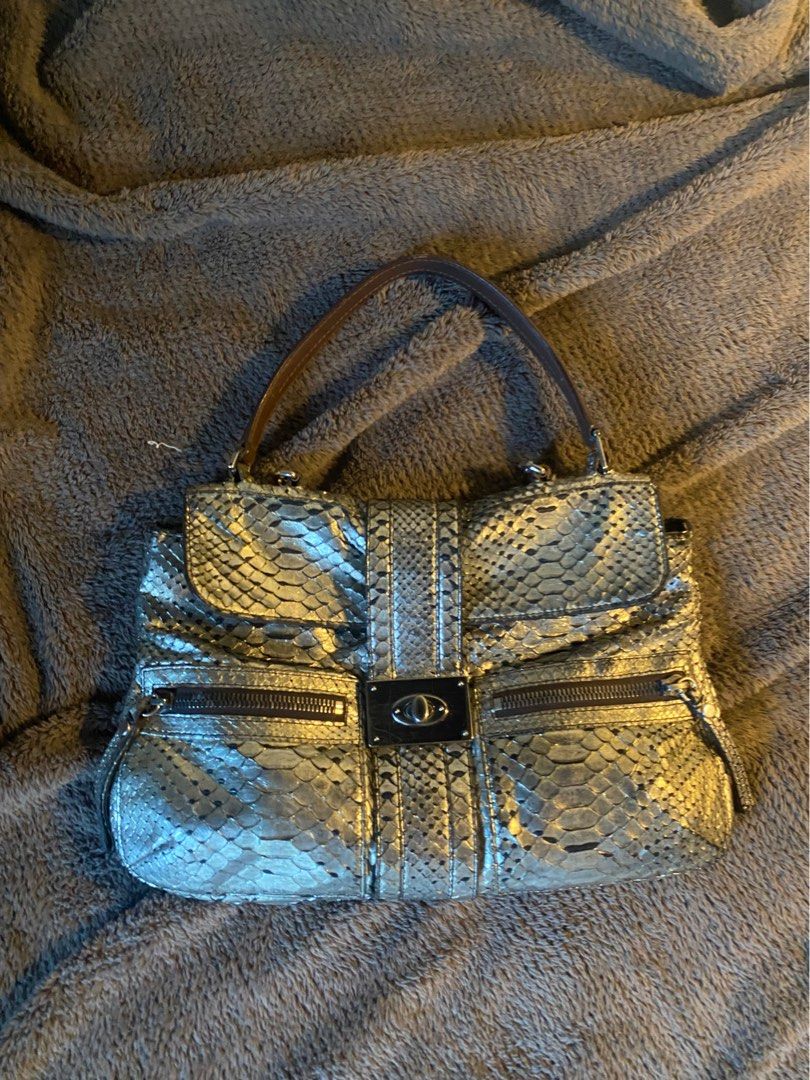 Lanvin Metallic Python Print Shoulder Bag (Category: Luxury Bags & Wallets) located in Makati City. Submitted by basedg0d (Listing ID 1443588733, Image 1). Description: DM for LP - Authentic Leather Lanvin shoulder bag - Metallic python print - Silver-tone hardware.