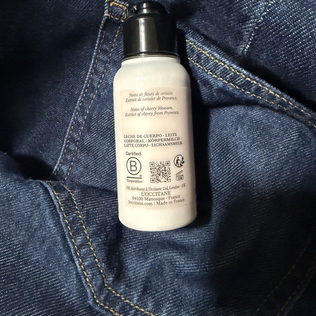 L'Occitane Fleurs de Cerisier Perfumed Body Lotion 75ml (Category: Body Care) located in Quezon City. Submitted by jshoppppp (Listing ID 1443610395, Image 3). Description: - L'Occitane Fleurs de Cerisier Body Lotion - Scent: Cherry Blossom - Size: 75ml (Travel Size) No box BPI, BDO or Gcash Delivery fee c/o buyer.