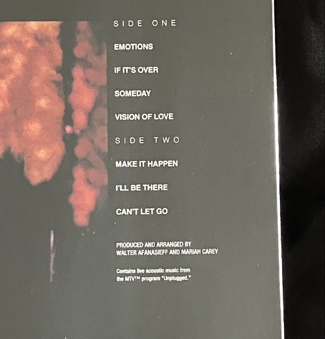 MARIAH CAREY Unplugged Vinyl EP (Category: Vinyls) located in Paranaque City. Submitted by d33t00 (Listing ID 1443654330, Image 3). Description: MARIAH CAREY Unplugged Vinyl EP Tracklist: A1 Emotions A2 If It’s Over A3 Someday A4 Vision Of Love B1 Make It Happen B2 I’ll Be There Featuring – Trey Lorenz B3 Can’t Let Go Brand new, sealed Made in the EU, 2020 Reissue Preferred meet up at Eastwood, QC Item can also be shipped at buyer’s account. Paym