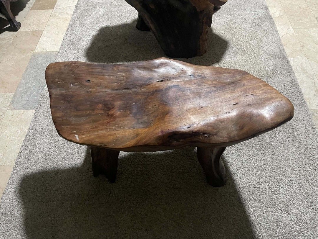 Molave Wood Bench, Kamagong Coffee Table (Category: Tables & Sets) located in Las Pinas. Submitted by jesus1smysavi0r (Listing ID 1443629431, Image 2). Description: with FREE carpet 89 in x 59 in - Features beautiful natural grain patterns - Dark, rich finish for a sophisticated look - Raw, organic shape adds character - Versatile: use as a decorative piece or for extra seating .