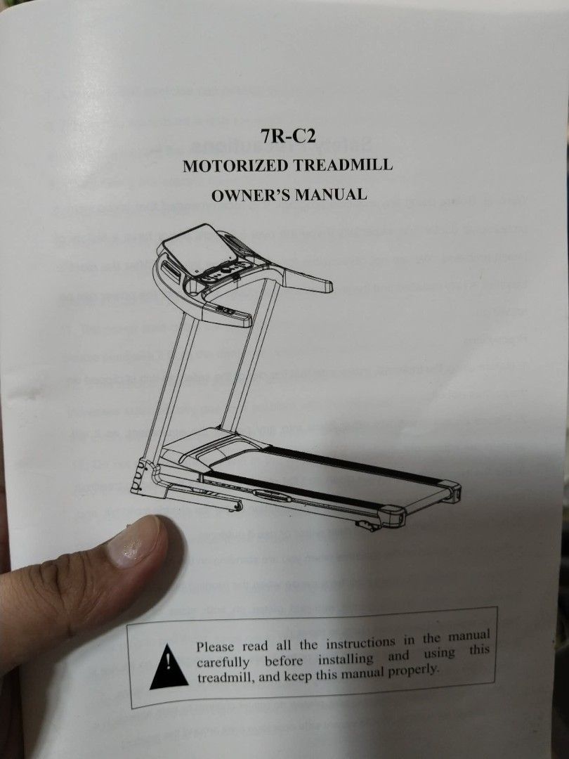 MY-HI Motorized Treadmill 7R-C2 (Category: Cardio & Fitness Machines) located in Cavite. Submitted by rimmmm (Listing ID 1443597847, Image 2). Description: - Motorized Treadmill (Model 7R-C2) Heavy duty - Color: Black - Includes Owner's Manual - Minor cosmetic damage to casing on one side (as pictured) - Fully functional and great for home workouts Tinest lang slightly nego 20k-25k orig price.