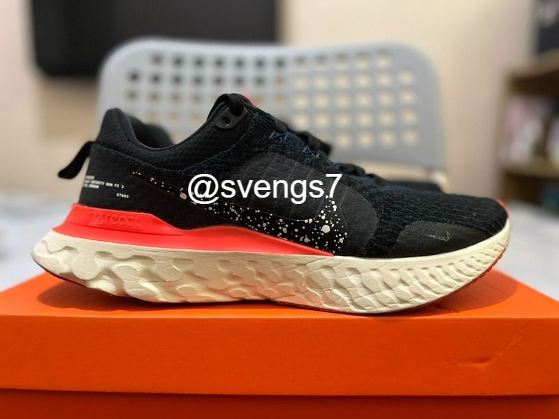 Nike React Infinity Run Flyknit 3 10M (Category: Sneakers) located in Manila. Submitted by svengs7 (Listing ID 1443524403, Image 1). Description: Take a moment to read the entire ad. Price is firm. Please refrain from haggling and inquiring about the last price. Top condition except for sole thread (see 2nd pic) Size 10M US Delivery, non-COD.