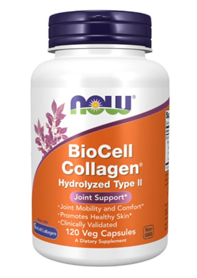 NOW Foods BioCell Collagen Hydrolyzed Type II, 120 Veg Capsules, Health ...