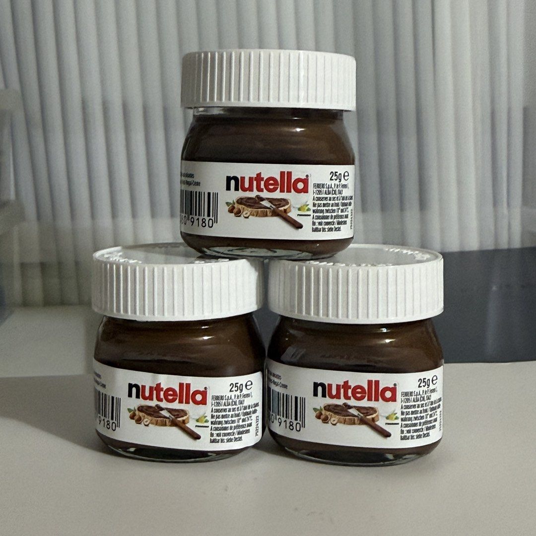 Nutella 25g (Category: Other Food & Drinks) located in Taguig. Submitted by bella.xoxo (Listing ID 1443612691, Image 1). Description: Onhand and ready to ship 180 for 2 pcs‼️ Nutella 25g mop: gcash mod: jnt, lalamove loc: taguig.
