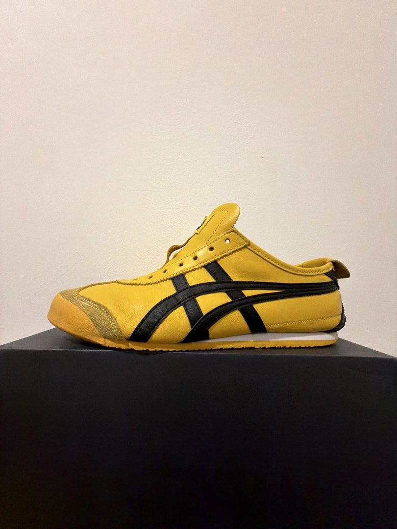 Onitsuka Tiger Mexico 66 Yellow Black Sneakers (Category: Sneakers) located in Singapore. Submitted by ryotajjj (Listing ID 1443664466, Image 1). Description: - Classic Onitsuka Tiger Mexico 66 - Color: Yellow with Black Stripes - Size: US Men's 9 / EUR 42.5 /Length 27cm - Includes Original Box - Ideal for Casual Wear Condition: 9/10 , bought from sg local outlet , size a bit big for me .