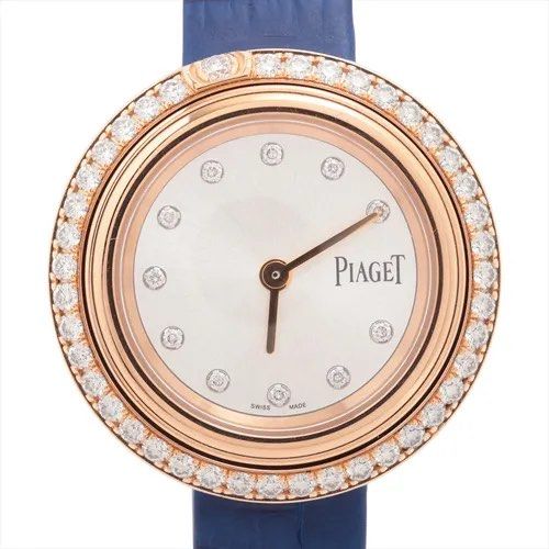 Piaget Possession G0A44282 PG PG x Leather Quartz Silver Dial (Category: Women's Watches) located in Las Pinas. Submitted by daisuki_japan_luxury_by_reiko (Listing ID 1443631172, Image 1). Description: brand Piaget Model Possession accessories Box, replacement strap, repair details size Case dimensions (height): 29mm Case dimensions (width): 29mm Wrist circumference: 15.5cm See Japanese size chart /size guide here color material PG x Leather.