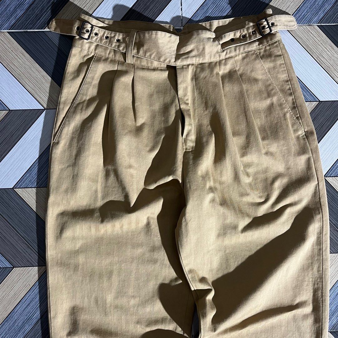 Pot & Craftsman HBT Gurkha Pant (Category: Trousers) located in Daraga. Submitted by th3cliquejunks (Listing ID 1443551200, Image 3). Description: Pot & Craftsman HBT Gurkha Pant Tagged Size: Large Condition: 10/10 No issue Dimensions Waist: 30-32” Length: 38” Leg Opening: 8” - 3,580 Dm! .