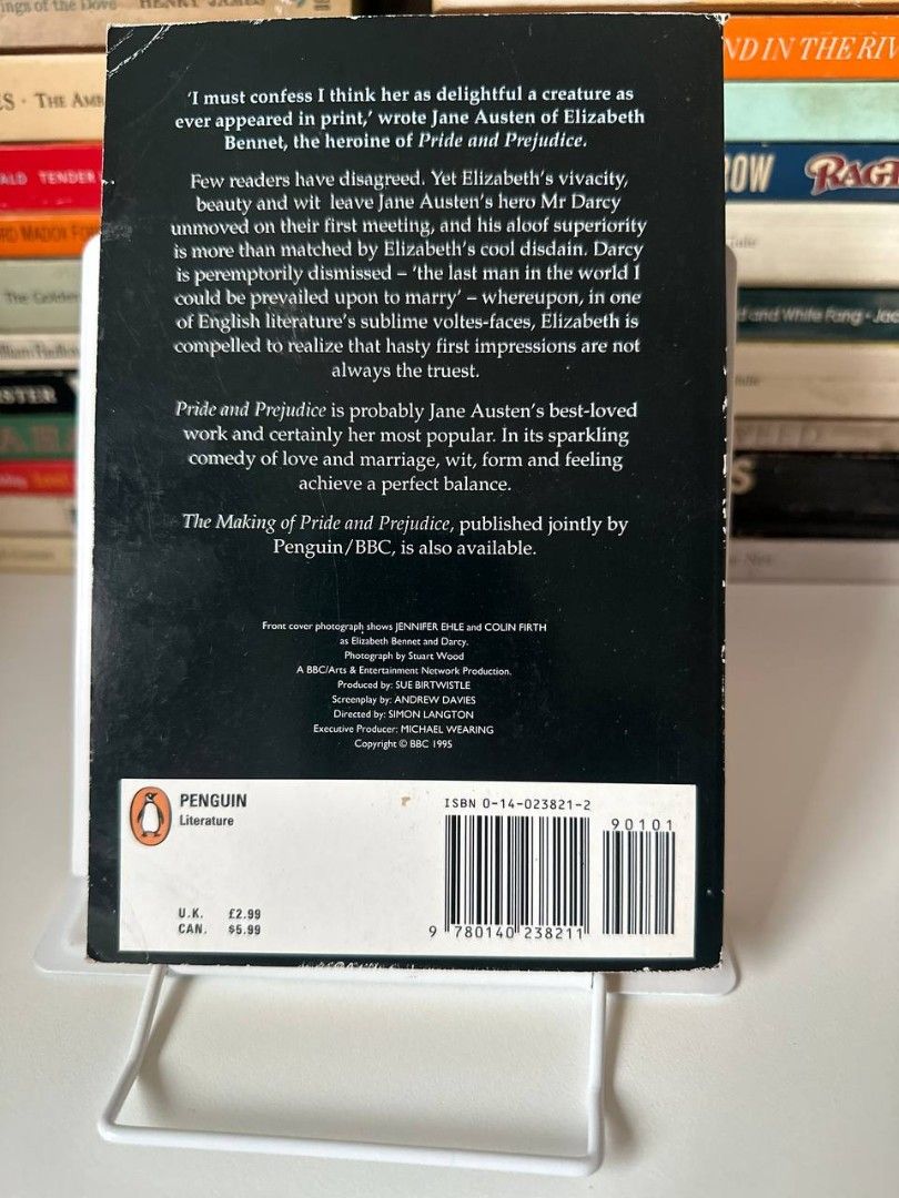 Pride and Prejudice by Jane Austen Penguin Classics (Category: Storybooks) located in Imus. Submitted by t0t3fairi3 (Listing ID 1443603497, Image 2). Description: Jane Austen's Pride and Prejudice, Penguin Classics paperback. Features BBC TV adaptation cover. Pages are clean. Perfect for fans and book lovers!.