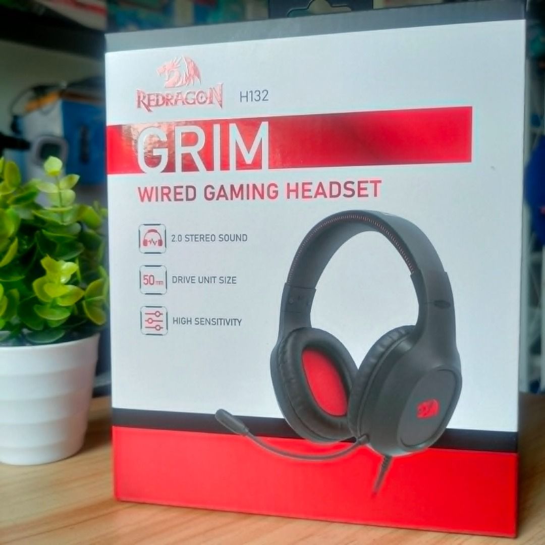 Redragon Grim H132 Wired Gaming Headset 🔥🎮 (Category: Headphones & Headsets) located in Santa Maria. Submitted by victorioustech (Listing ID 1443509207, Image 2). Description: 🎧 Hear every footstep. Communicate every callout. Redragon Grim H132 Wired Gaming Headset 🔥🎮 ✅ Lightweight Ergonomic Design ✅ Stereo Sound for Immersive Gaming ✅ 40mm Directional Drivers ✅ Omni-Directional Noise-Cancelling Microphone ✅ Stable Wired Connection ✅ 3.5mm A