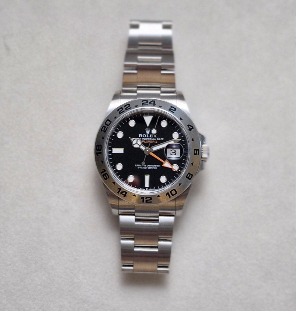 Rolex Explorer II Black (Category: Luxury Watches) located in San Juan City. Submitted by rhyswatchph (Listing ID 1443655863, Image 1). Description: Rolex Explorer II Black 42mm 226570 Year 2022 Full Set Condition 9.8/10 620,000.