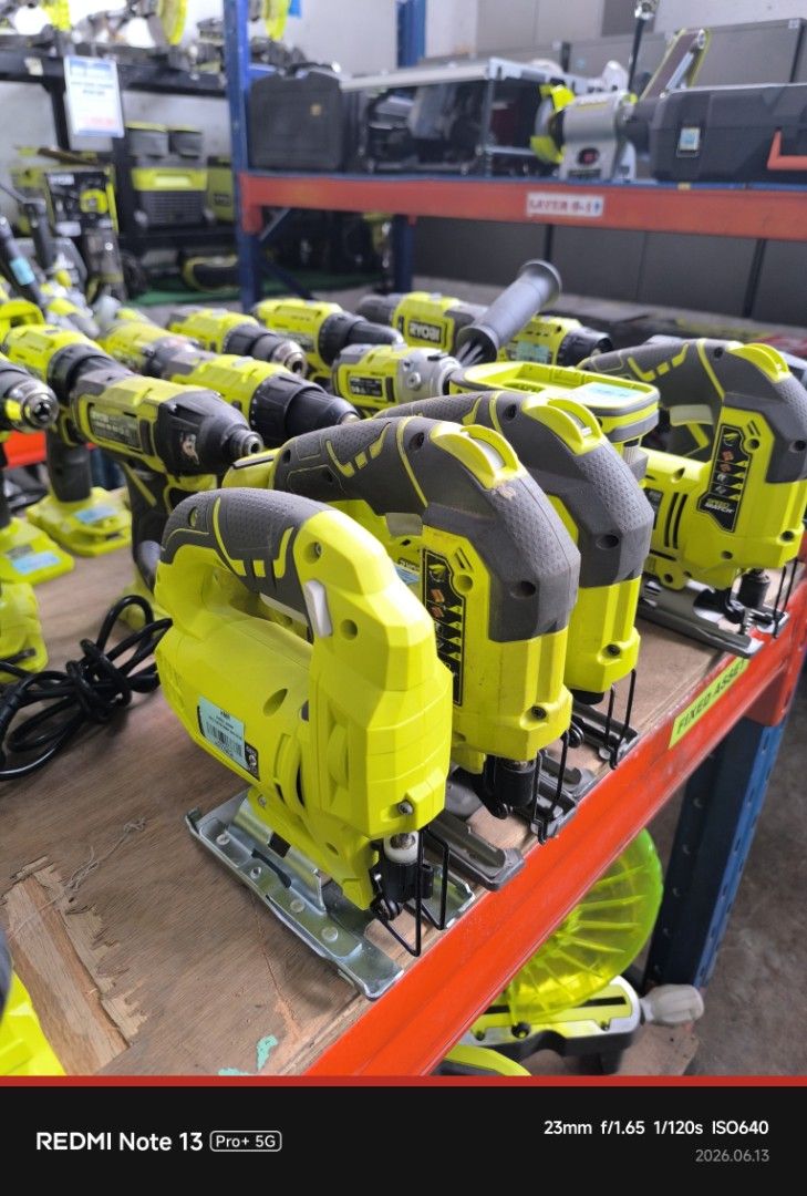Ryobi Cordless Power Tools - Impact Drivers, Drills, Grinders (Category: Construction Tools & Equipment) located in Dasmarinas. Submitted by bossgabo (Listing ID 1443553327, Image 3). Description: - Variety of Ryobi cordless power tools available - Includes impact drivers, drills, angle grinders, and some jigsaw models - All tools are in good working order - Ideal for DIY projects and professional jobs - Get reliable and quality Ryobi gear.