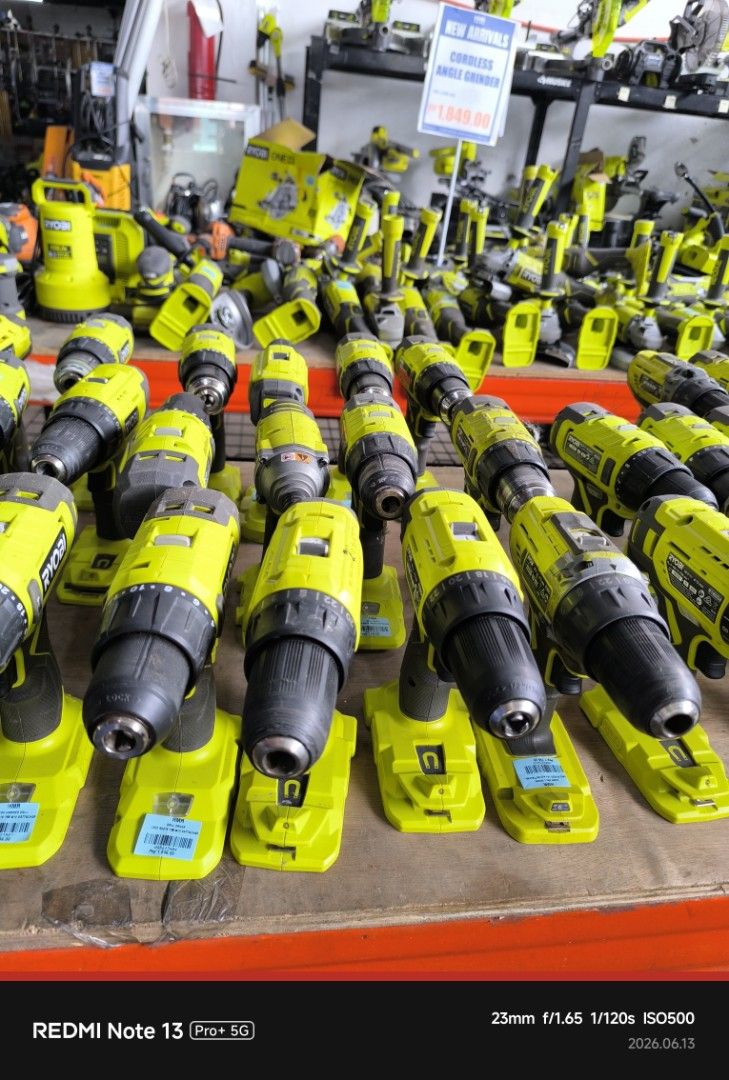 Ryobi Cordless Power Tools - Impact Drivers, Drills, Grinders (Category: Construction Tools & Equipment) located in Dasmarinas. Submitted by bossgabo (Listing ID 1443553327, Image 2). Description: - Variety of Ryobi cordless power tools available - Includes impact drivers, drills, angle grinders, and some jigsaw models - All tools are in good working order - Ideal for DIY projects and professional jobs - Get reliable and quality Ryobi gear.