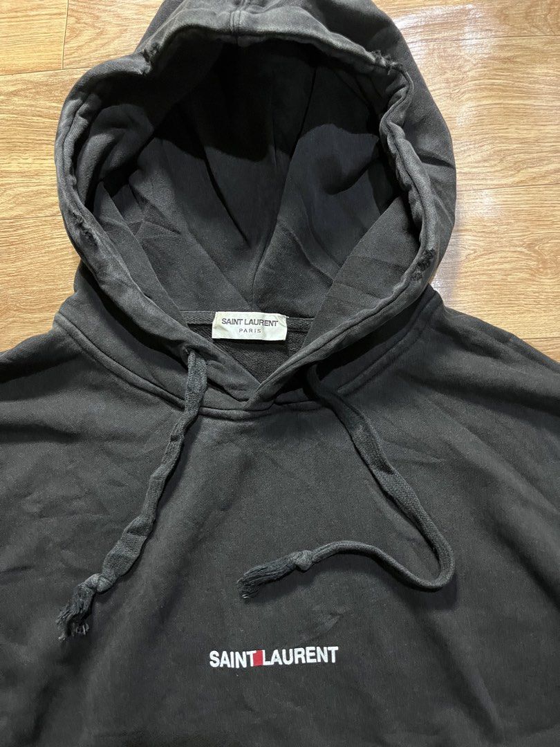 Saint laurent hoodie distressed (Category: Coats, Jackets and Outerwear) located in Zamboanga. Submitted by alterramz08 (Listing ID 1443691964, Image 2). Description: Saint Laurent hoodie distressed Size Medium Width 22.5 Length 28 Verygood Condition Price : 1,000 Pesos.
