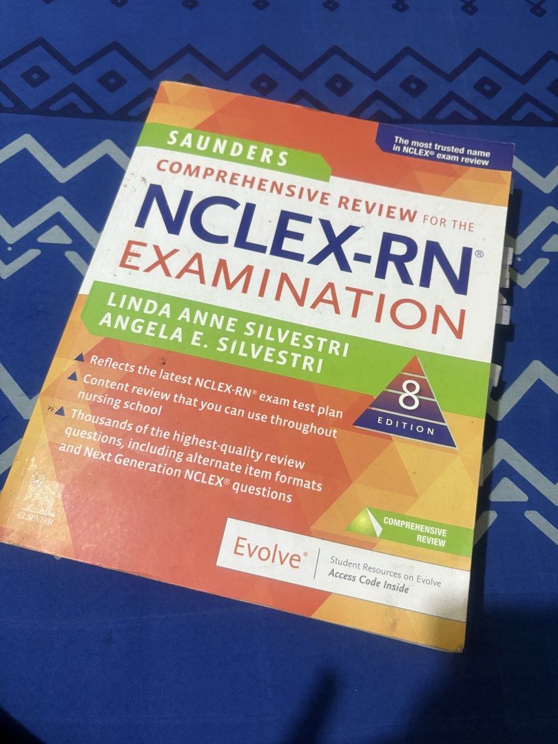 Saunders Comprehensive 8th Edition (Category: Textbooks) located in Bayawan. Submitted by itsmeyuri (Listing ID 1443644877, Image 1). Description: - Saunders Comprehensive Review for the NCLEX-RN Examination, 8th Edition - Includes content review for nursing school - Features alternate item formats and Next Generation NCLEX® questions - Lightly used. -Rfs serves its purpose! Selling this for 2,500 ✨.
