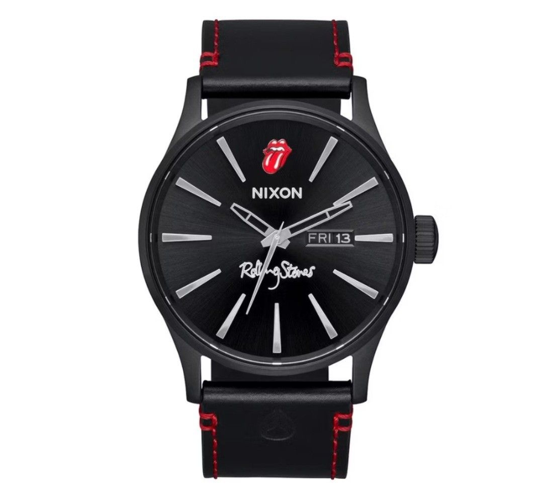 Scarest Brand New Authentic Vintage Nixon/Rolling Stones Collaboration Special Edition Sentry Leather Watch with Switzerland Quartz Movement. (Category: Men's Watches) located in Singapore. Submitted by watchesconnexion (Listing ID 1443646048, Image 1). Description: Scarest Brand New Authentic Vintage Nixon/Rolling Stones Collaboration Special Edition Sentry Leather Watch with Switzerland Quartz Movement. Simply Stunning ! Brand new in excellent 