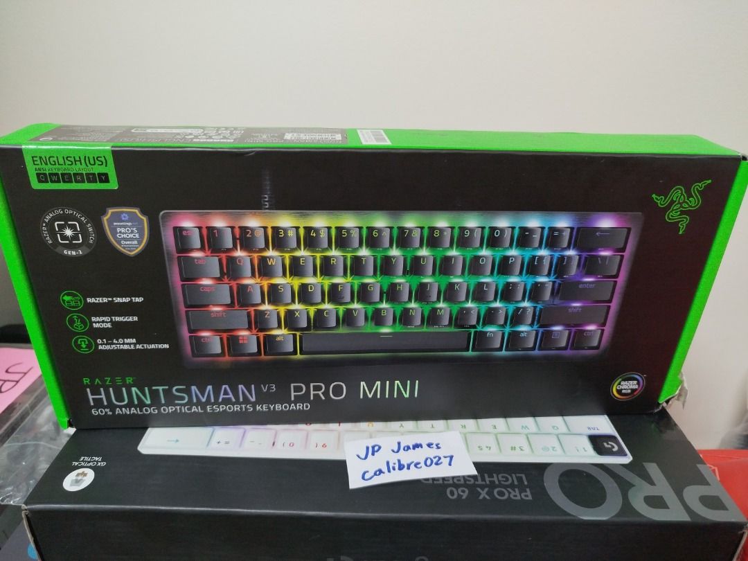 Sealed Razer Huntsman V3 PRO mini/Rapid Trigger/ SnapTap/ Optical (Category: Computer Keyboard) located in Quezon City. Submitted by calibre027 (Listing ID 1443502960, Image 1). Description: Sealed Razer Huntsman V3 PRO mini/Rapid Trigger/ SnapTap/ Optical ✔ 100% brand new sealed ✔ Analog Optical Switches Gen2 w/ rapid trigger and snaptap ✔ Adjustable Actuation ✔ SRP is around 10k pesos ✔ RFS: letting go of my collection 👉 meetup - Avire Tower P