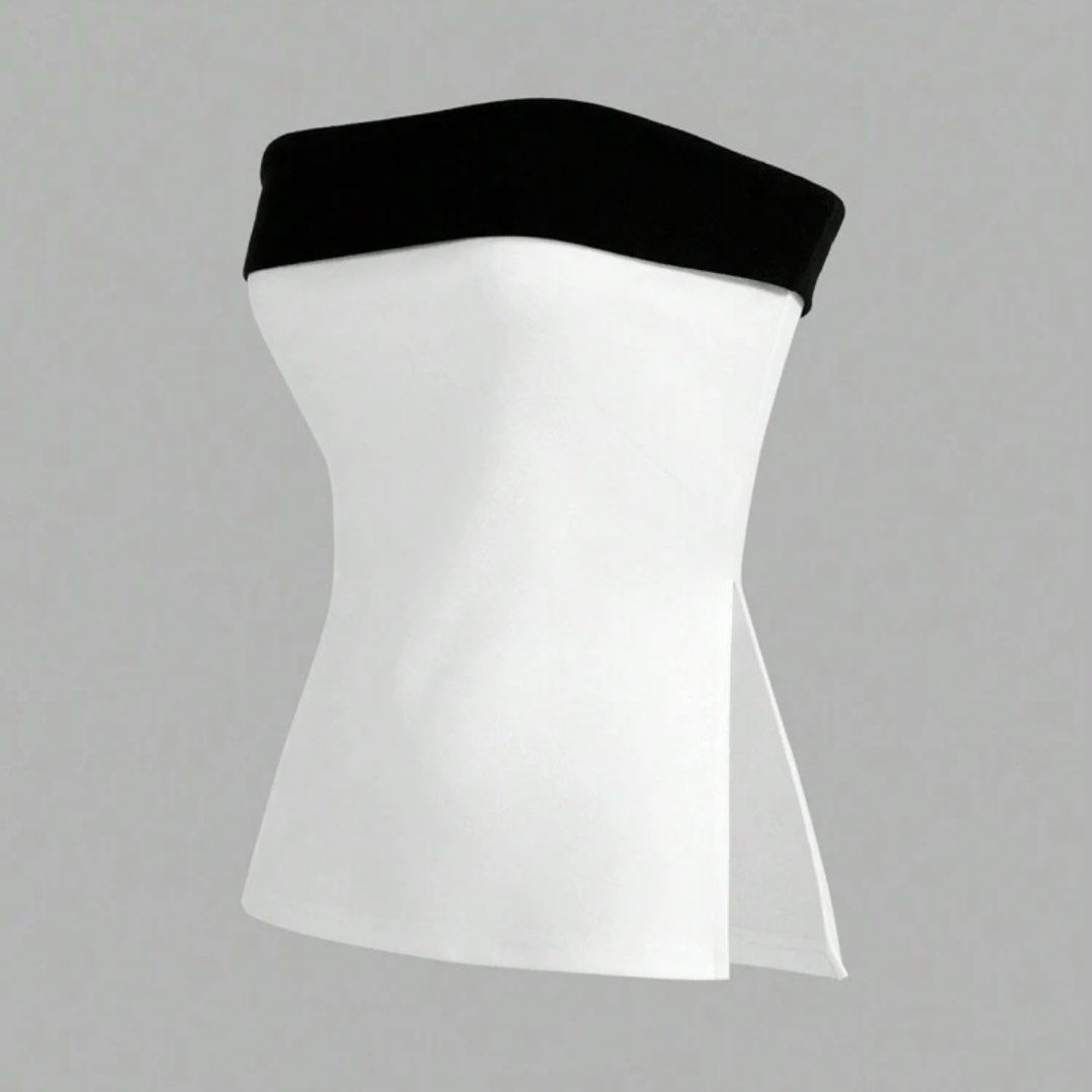 SHEIN Black & White Tube Top (Category: Sleeveless) located in Quezon City. Submitted by oddatellier (Listing ID 1443509316, Image 1). Description: .