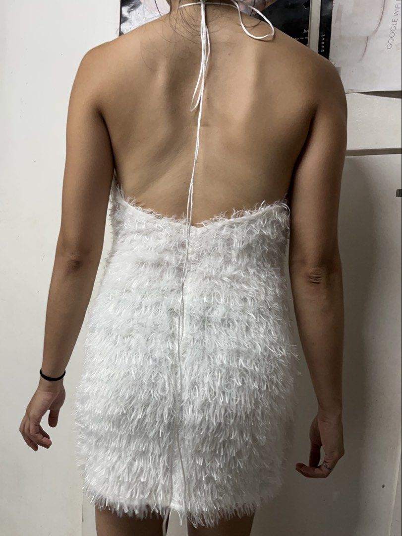 SHEIN White Halter Neck Dress (Category: Dresses) located in Manila. Submitted by maxpein13 (Listing ID 1443615307, Image 2). Description: Used once. No issues.