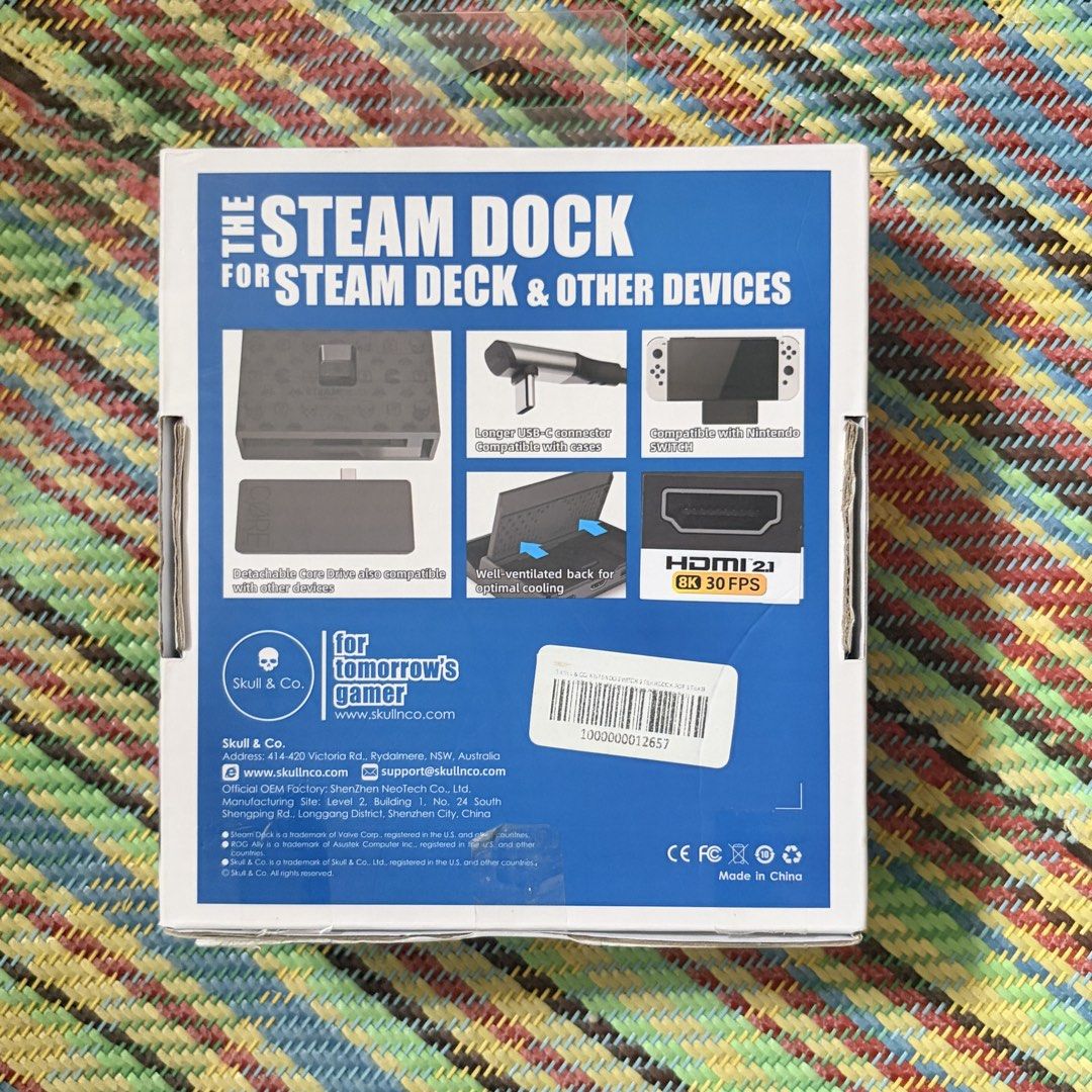 [skull & co.] steam dock for steam deck (Category: Cables & Adaptors) located in Makati City. Submitted by corgiblush (Listing ID 1443570215, Image 3). Description: will not reply to messages that can be answered by reading through description 🙇🏻‍♀️ rfs: decluttering / need funds for dog’s surgery EVERYTHING IS AS IS IN THE PHOTOS!!! — bought back in December, only used twice — used it for my steamdeck, haven’t tried it on my switch though — ca