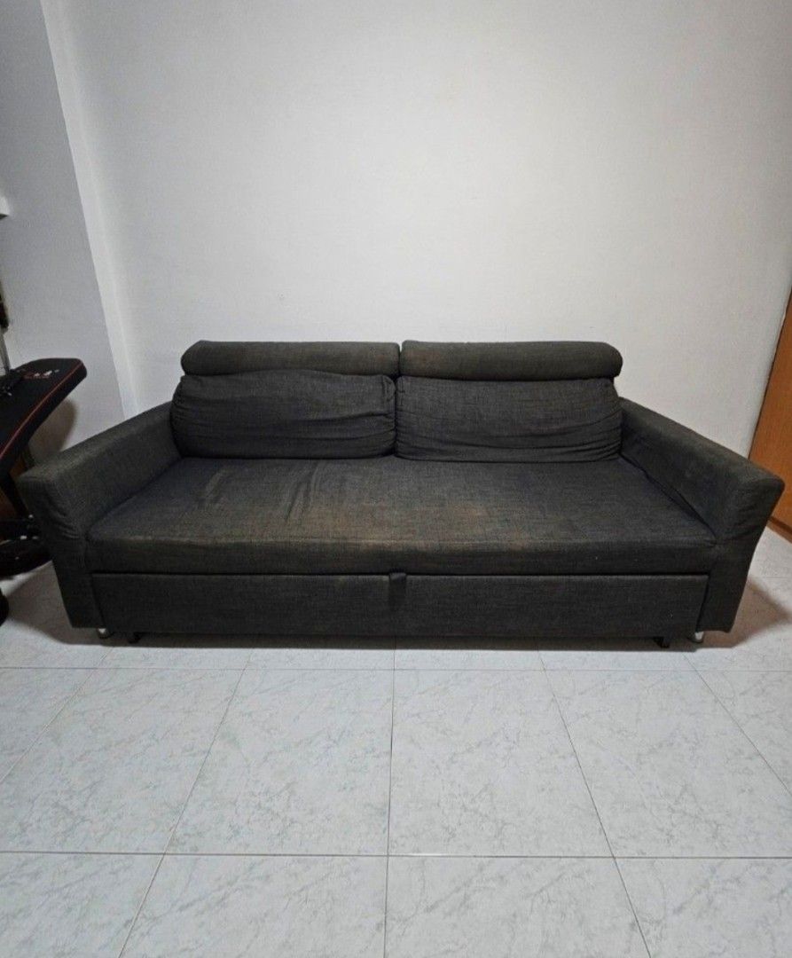 Sofa bed adjustable (Category: Sofas) located in Singapore. Submitted by blackpanther0 (Listing ID 1443660310, Image 2). Description: Im moving out, so im selling it. measurements are in the last picture. Please arrange own delivery..