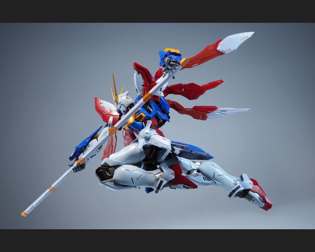 Tamashii Web Limited Chogokin Metal Build Burning Gundam 2nd From G Gundam Movie God Gundam (Category: Action & Battle Toys) located in Singapore. Submitted by Fat_toyman (Listing ID 1443701612, Image 3). Description: Brand-new, unopened in the brown shipping box. Coming with replacement part..
