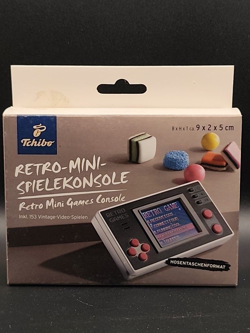 Tchibo Retro Mini Games Console with 153 Games (Category: Nintendo) located in Rizal. Submitted by royalty1998 (Listing ID 1443672665, Image 1). Description: - Pocket-sized retro mini game console - Comes with 153 vintage video games built-in - Batteries included - Great for on-the-go fun - Compact design fits easily in your pocket.