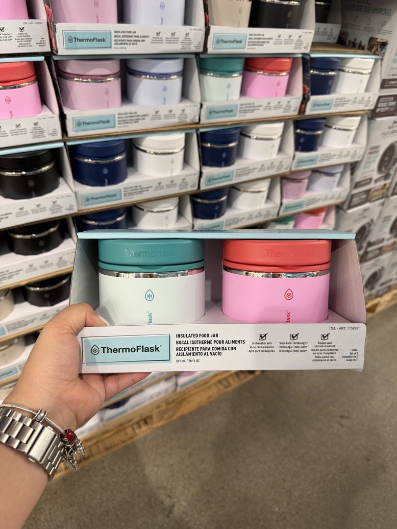 ThermoFlask Insulated Food Jar Set - 2 Pack (Category: Food Organization & Storage) located in Gapan. Submitted by ellabananuh (Listing ID 1443577449, Image 1). Description: PASABUY FROM COSTCO!! ETA: July 20 💯original! Currently in the US and personally bought in store. - 2-pack of ThermoFlask insulated food jars - Keeps food hot or cold - Each jar holds 20 oz (591 mL) - Available in multiple colors - Ideal for lunches, picnics, and travel - Du