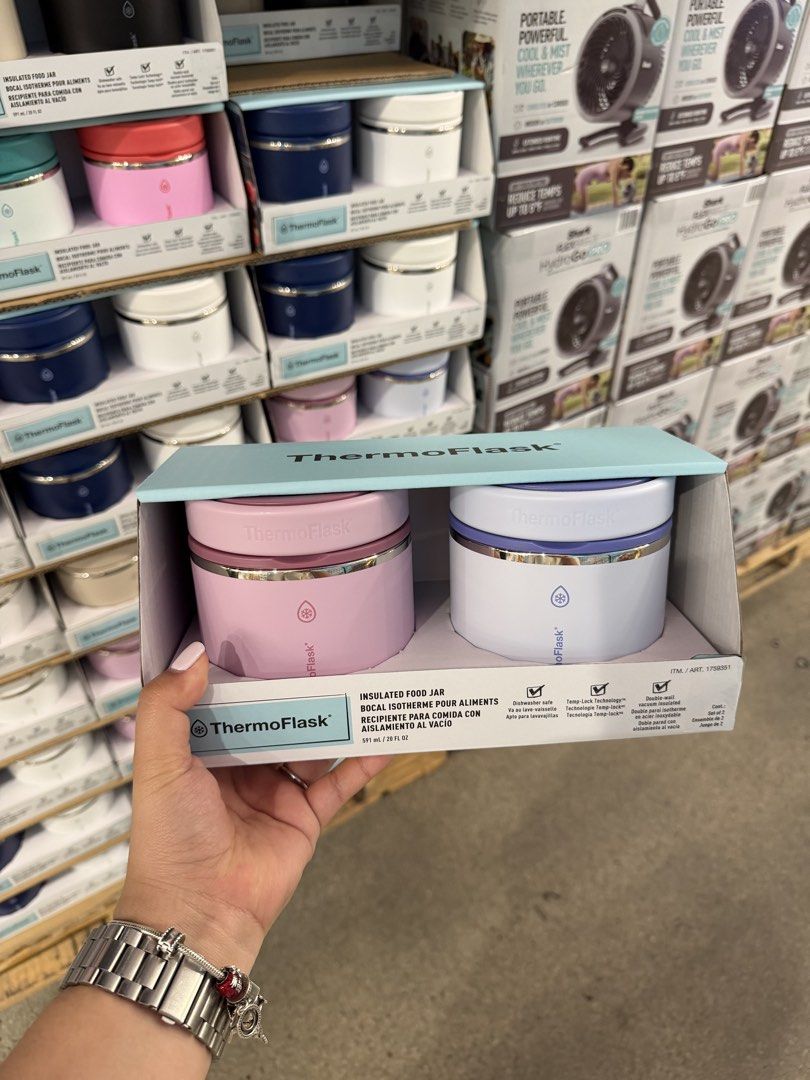 ThermoFlask Insulated Food Jar Set - 2 Pack (Category: Food Organization & Storage) located in Gapan. Submitted by ellabananuh (Listing ID 1443577449, Image 3). Description: PASABUY FROM COSTCO!! ETA: July 20 💯original! Currently in the US and personally bought in store. - 2-pack of ThermoFlask insulated food jars - Keeps food hot or cold - Each jar holds 20 oz (591 mL) - Available in multiple colors - Ideal for lunches, picnics, and travel - Du