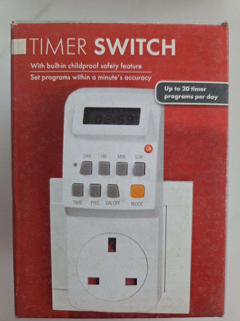Timer Switch, 家庭電器, 轉插器及插頭 - Carousell